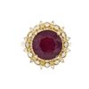 Image 1 : 14KT Yellow Gold 6.86ct Ruby and Diamond Ring