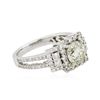 Image 2 : 18KT White Gold 2.19ctw Diamond Ring