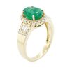 Image 3 : 14KT Yellow Gold 1.69ct Emerald and Diamond Ring