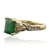 Image 2 : 14KT Yellow Gold 2.45ct Emerald and Diamond Ring