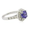 Image 2 : 14KT White Gold 2.25ct Tanzanite and Diamond Ring