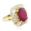 Image 2 : 18KT Yellow Gold 3.62ct Ruby and Diamond Ring