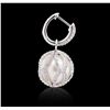 Image 2 : 18KT White Gold Pearl and Diamond Earrings