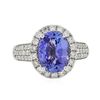 Image 1 : 14KT Two-Tone Gold 3.51ct Tanzanite and Diamond Ring