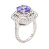 Image 3 : 14KT White Gold 3.26ct Tanzanite and Diamond Ring