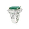 Image 3 : 14KT Two-Tone Gold 9.47ct Emerald and Diamond Ring