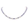 Image 1 : 14KT White Gold 25.92ctw Tanzanite and Diamond Necklace