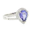 Image 2 : 14KT White Gold 1.73ct Tanzanite and Diamond Ring