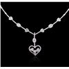 Image 2 : 14KT White Gold 2.21ctw Diamond Necklace