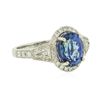 Image 2 : 14KT White Gold 3.03ct Tanzanite and Diamond Ring