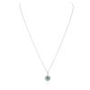 Image 1 : 14KT White Gold 2.99ct Topaz and Diamond Pendant With Chain