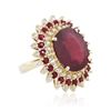 Image 2 : 14KT Yellow Gold 14.11ctw Ruby and Diamond Ring