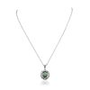 Image 2 : 14KT White Gold 3.00ct Emerald and Diamond Pendant With Chain