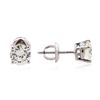 Image 2 : 14KT White Gold 1.34ctw Diamond Solitaire Earrings