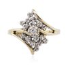 Image 1 : 10KT Two-Tone Gold 0.08ctw Diamond Ring