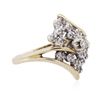 Image 2 : 10KT Two-Tone Gold 0.08ctw Diamond Ring