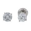 Image 1 : 14KT White Gold 1.17ctw Diamond Stud Earrings