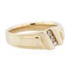 Image 2 : 14KT Yellow Gold 0.10ctw Diamond Ring