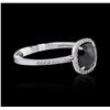 Image 2 : 14KT White Gold 1.56ctw Black Diamond Ring