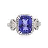 Image 1 : 14KT White Gold 3.40ct Tanzanite and Diamond Ring