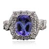 Image 1 : 14KT White Gold 2.38ct Tanzanite and Diamond Ring