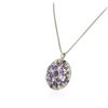 Image 3 : 14KT White Gold 8.59ctw Tanzanite and Diamond Pendant With Chain