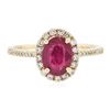 Image 1 : 14KT Yellow Gold 1.25ct Ruby and Diamond Ring