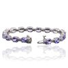 Image 3 : 14KT White Gold 14.98ctw Tanzanite and Diamond Bracelet