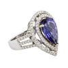 Image 2 : 14KT Two-Tone 5.39ct Tanzanite and Diamond Ring