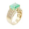 Image 3 : 14KT Yellow Gold 4.71ct Emerald and Diamond Ring