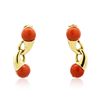 Image 1 : 18KT Yellow Gold 23.44ctw Coral Earrings