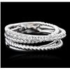 Image 1 : 14KT White Gold 0.32ctw Diamond Ring