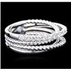 Image 2 : 14KT White Gold 0.32ctw Diamond Ring