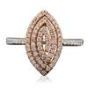 Image 1 : 18KT Two-Tone Gold 0.39ctw Diamond Ring