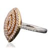 Image 2 : 18KT Two-Tone Gold 0.39ctw Diamond Ring