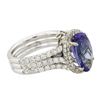 Image 2 : 14KT Two-Tone Gold 3.41ct Tanzanite and Diamond Ring