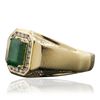 Image 2 : 14KT Yellow Gold 1.45ct Emerald and Diamond Ring
