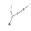 Image 3 : 14KT White Gold 14.01ctw Tanzanite and Diamond Necklace