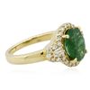 Image 2 : 14KT Yellow Gold 2.08ct Emerald and Diamond Ring