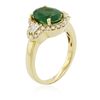 Image 3 : 14KT Yellow Gold 2.08ct Emerald and Diamond Ring