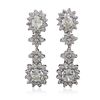 Image 1 : 14KT White Gold 4.25ctw Diamond Earrings
