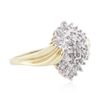 Image 2 : 10KT Two-Tone Gold 0.35ctw Diamond Ring