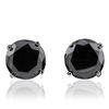 Image 1 : 14KT White Gold 5.74ctw Black Diamond Earrings