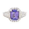 Image 1 : 14KT White Gold 1.94ct Tanzanite and Diamond Ring
