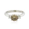 Image 1 : 14KT White Gold 1.19ctw Diamond Ring