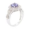 Image 3 : 14KT White Gold 1.47ct Tanzanite and Diamond Ring
