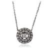 Image 1 : 14KT White Gold 0.49ctw Diamond Pendant With Chain