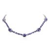 Image 1 : 14KT White Gold 37.95ctw Tanzanite and Diamond Necklace