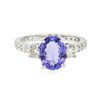 Image 1 : 14KT White Gold 1.75ct Tanzanite and Diamond Ring