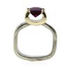 Image 3 : 14KT Two-Tone Gold 4.87ct Almandite and Diamond Ring